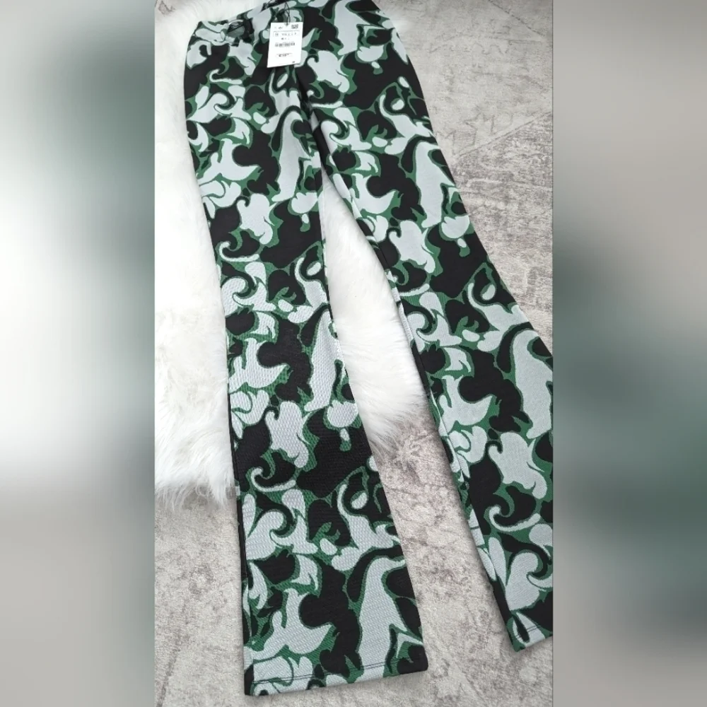 NWT ZARA JACQUARD PANTS Size S